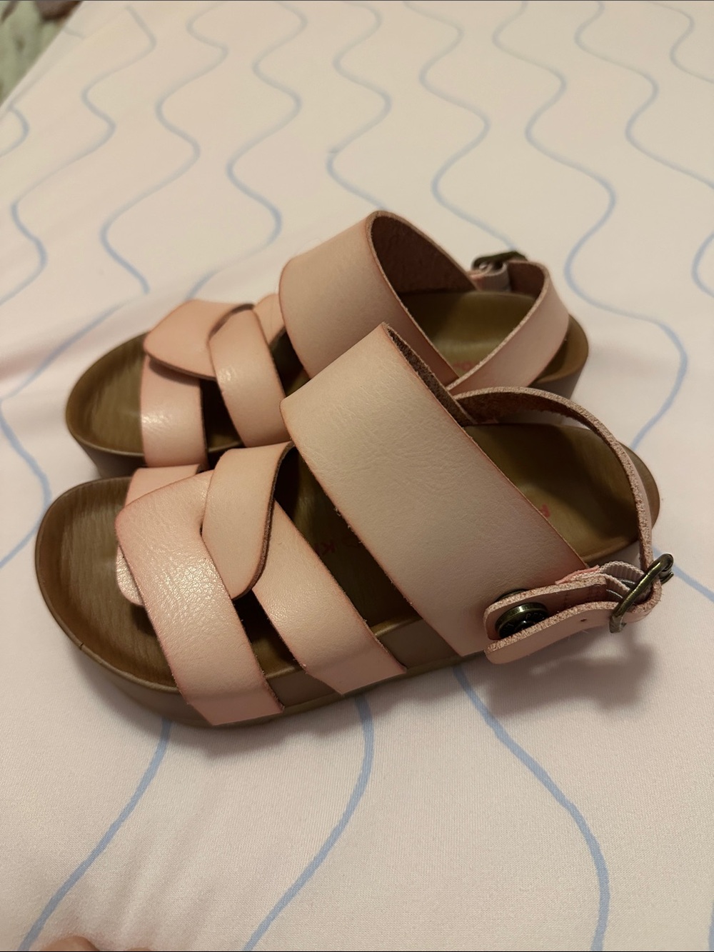 Project Cloud- Girls Pink Strappy Buckle Sandals- Size 11k- NEW